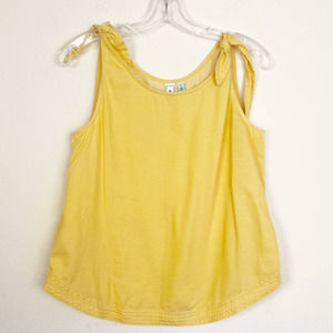 Susina Yellow Tie Knot Tank Top Small